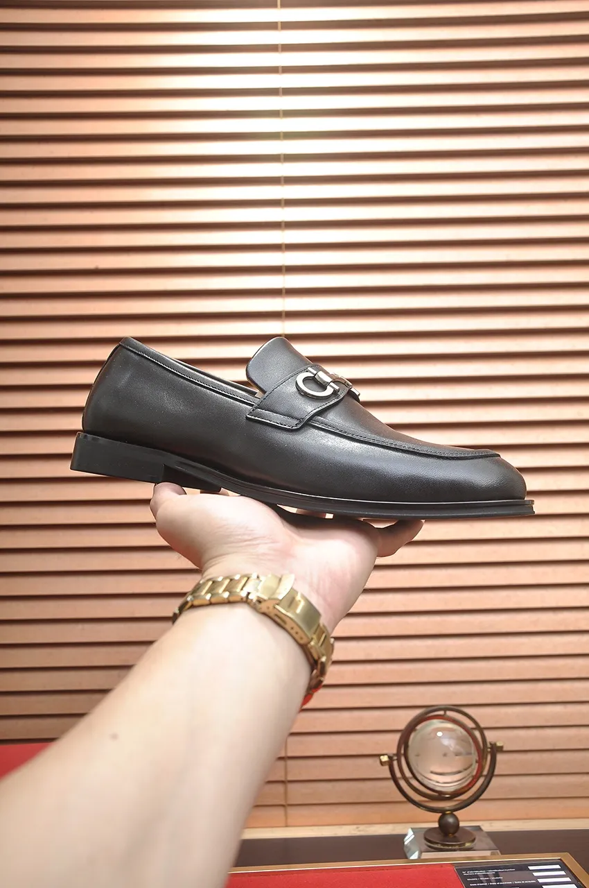 Men's shoes 💰620💶 [Ferragamo/Ferragamo] The latest model in the counter. Original imported open-sided high-quality cowhide hand-woven + imported 🐂 cowhide + original luxury metal buckle + original combination outsole. Comparative and stress-free 38--45 (45 custom-made)